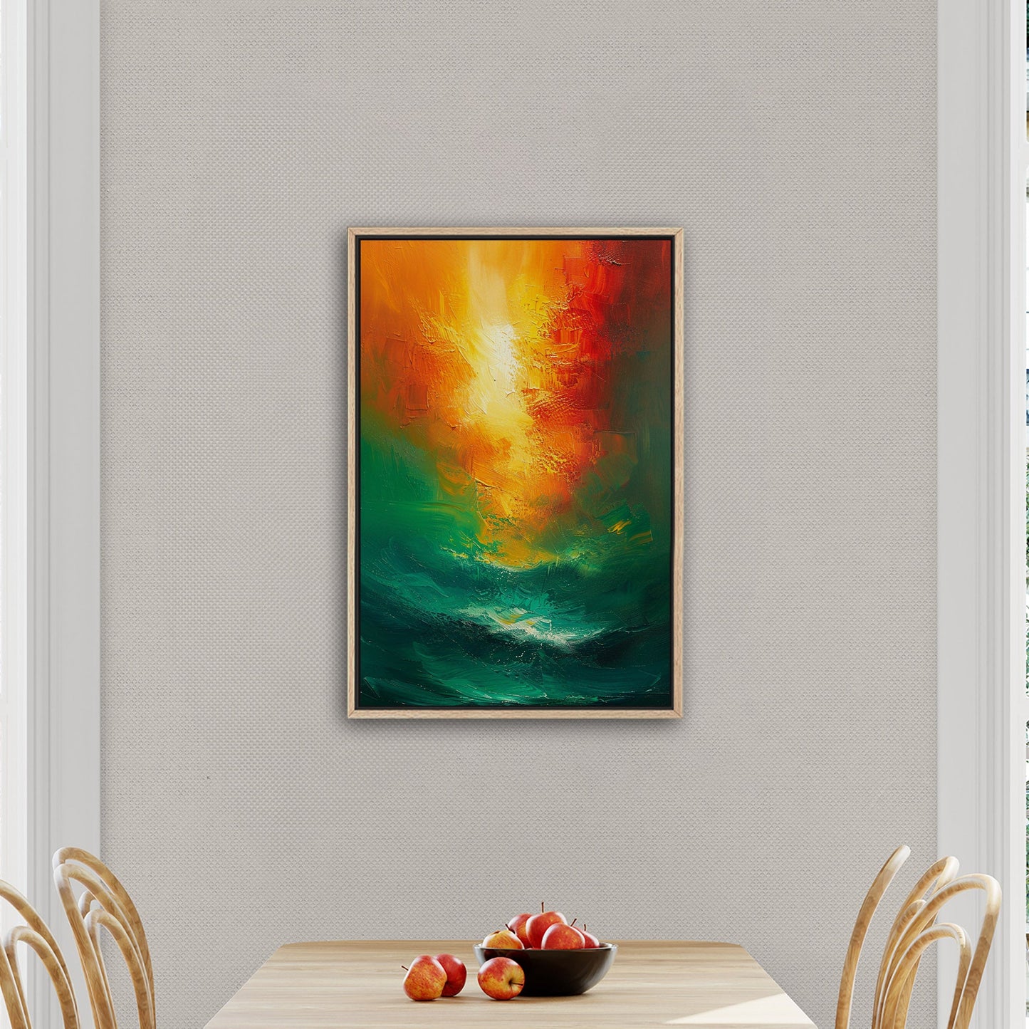 Captivating abstract oil painting incorporating vibrant colors - Harmony of Colors