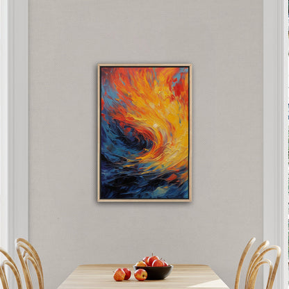 Fiery abstract art with vibrant flames - Inferno Revived