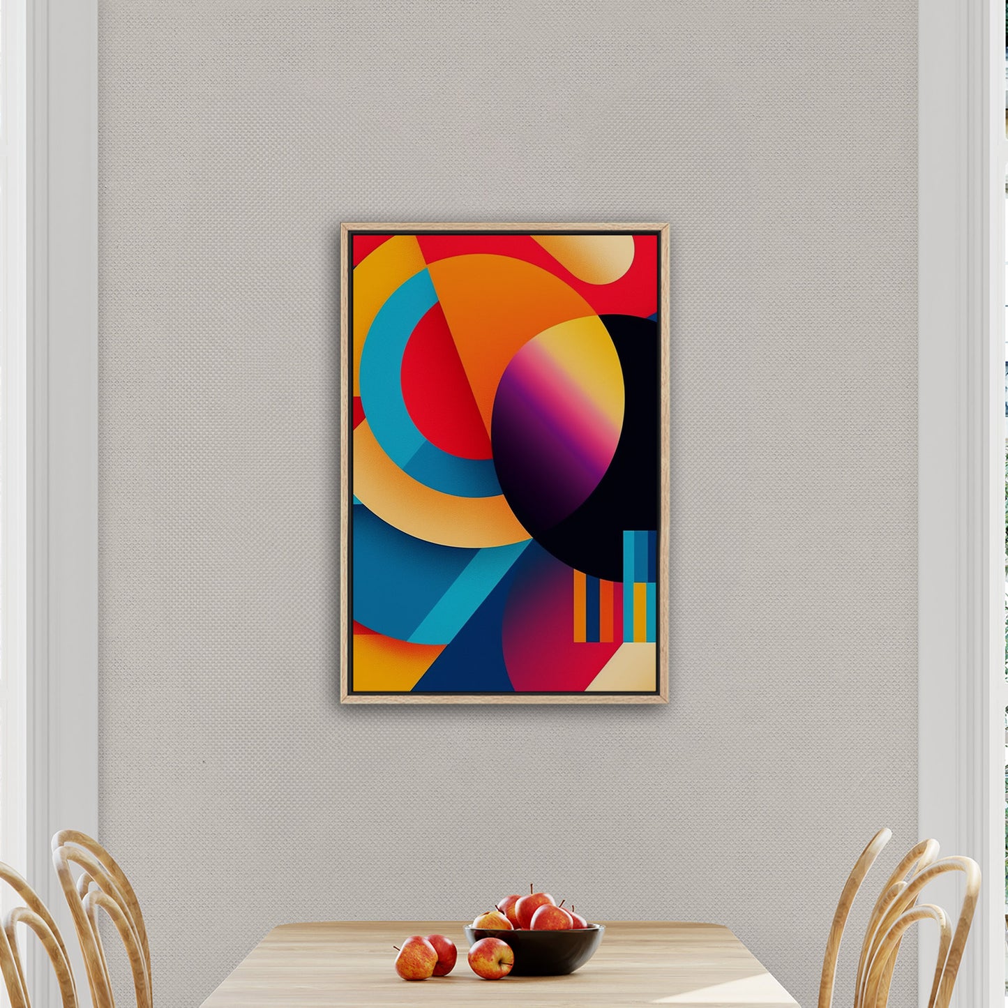 Vibrant, geometric abstract art - Bold Fusion of Colors