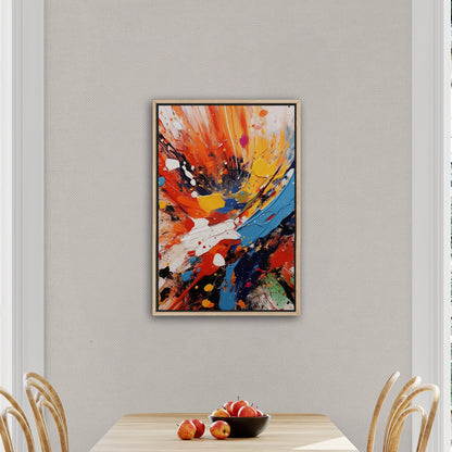 Vibrant abstract with dynamic paint splatters print - Energy Burst