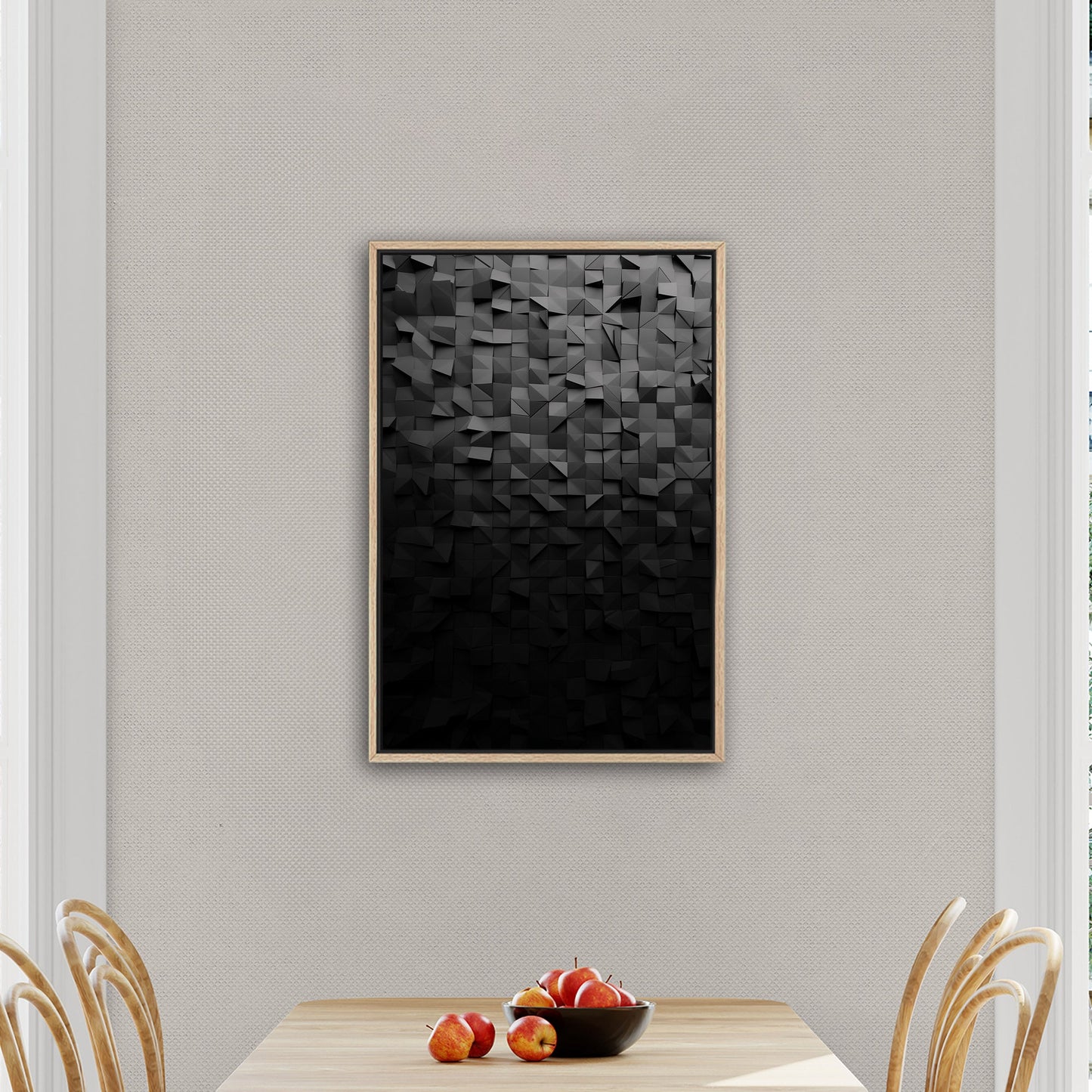 Abstract Photorealistic Cubist Wall Texture -Symmetry Serenity: Parallel Visions