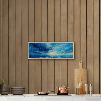 Elevate your space with this mesmerizing - Vibrant Abstract Ocean Brushstroke Art