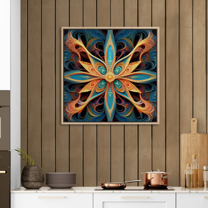 3D fractal symmetrical abstract painting - Enigmatic Recursive Symphony