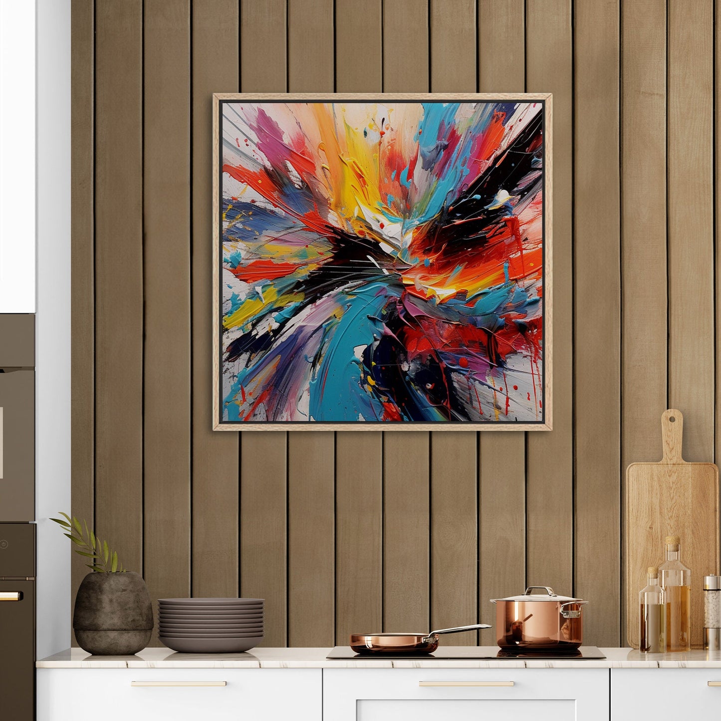 Immerse your space in dynamic, abstract art - Vivid Expression.