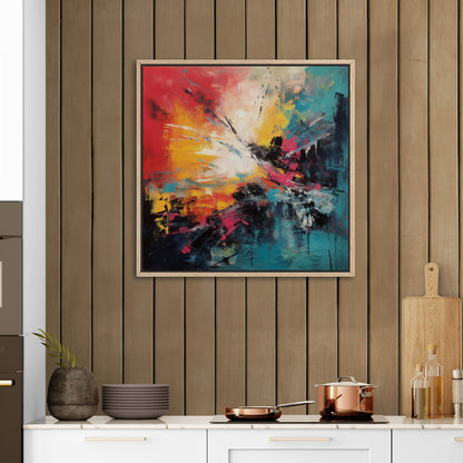 Abstract office decor with vibrant brushstrokes - Energy Explosion