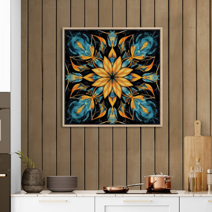 Hypnotic kaleidoscope art with vibrant colors, intricate patterns - Enchanted Kaleidoscope