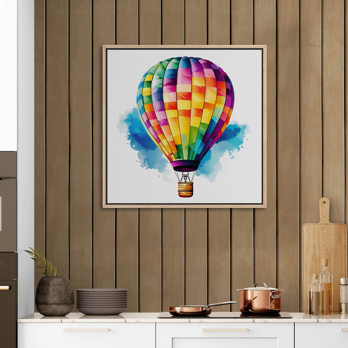 Hot Air Balloon Watercolor for Child's Room - Adventure Awaits