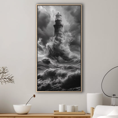 Highly detailed lighthouse wall art - Serene Coastal Dream