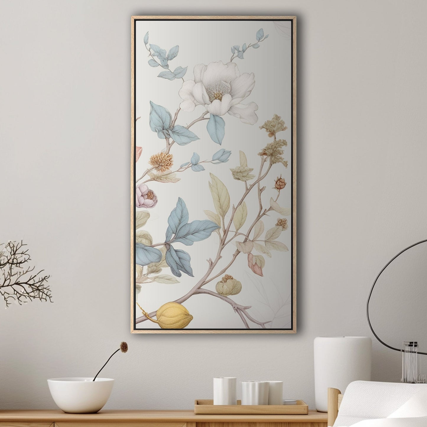 Botanical flower pastel watercolor - Dreamy Botanical Elegance