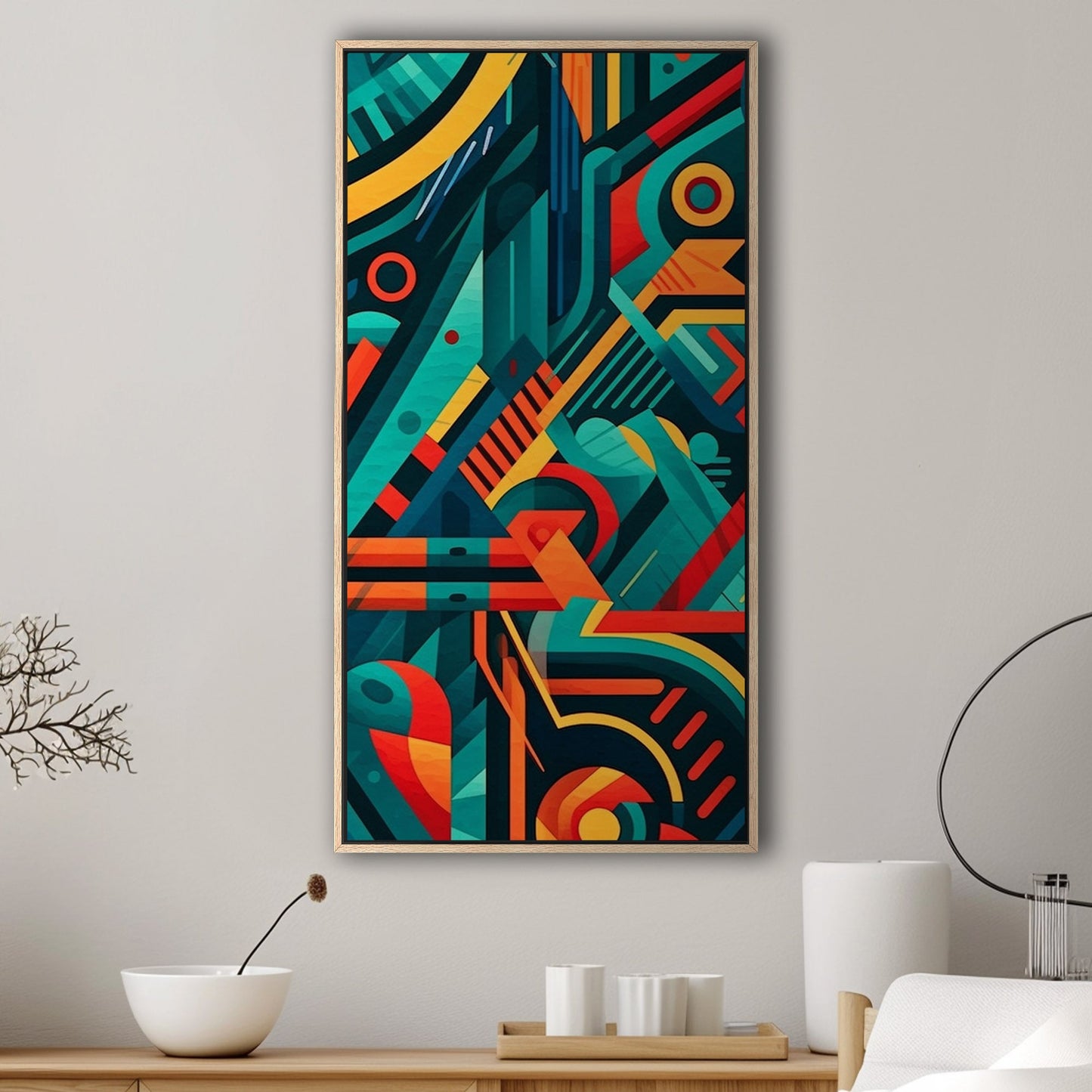 Bold graphic pattern wall art inspired by modern design - Vibrant Abstraction