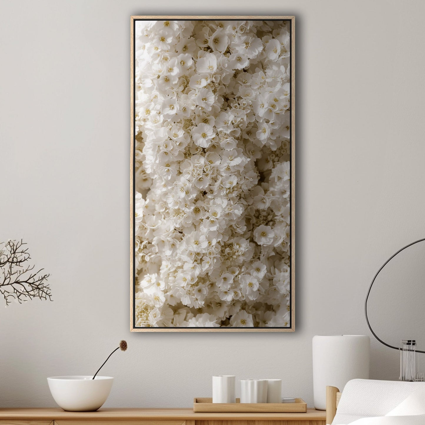 Photorealistic White Wildflower Top-down Texture - White Floral Abundance