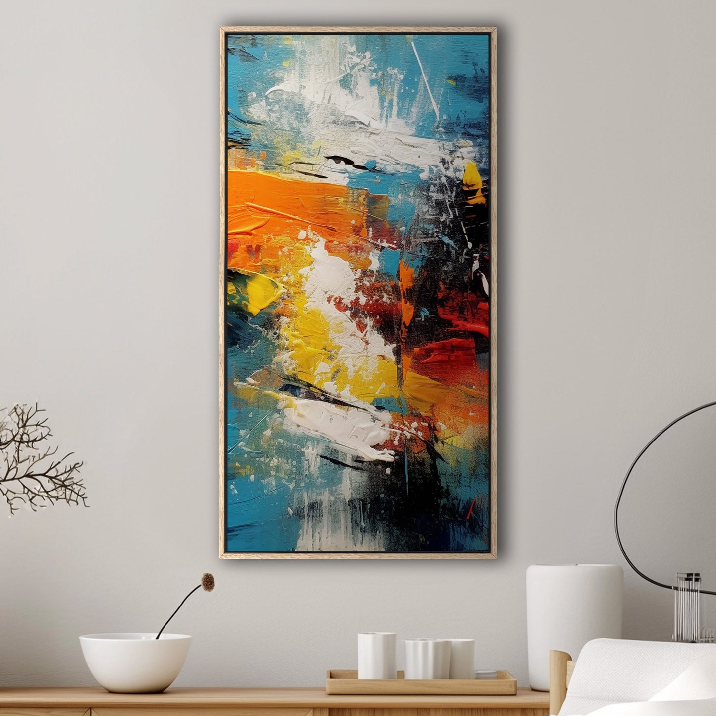 Abstract Oil Painting - Vibrant Energy: Embrace the Abstract