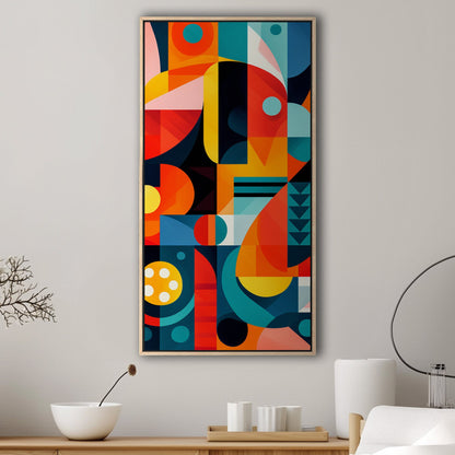 60's Era Modern Geometric Abstract Art - Vivid Prism