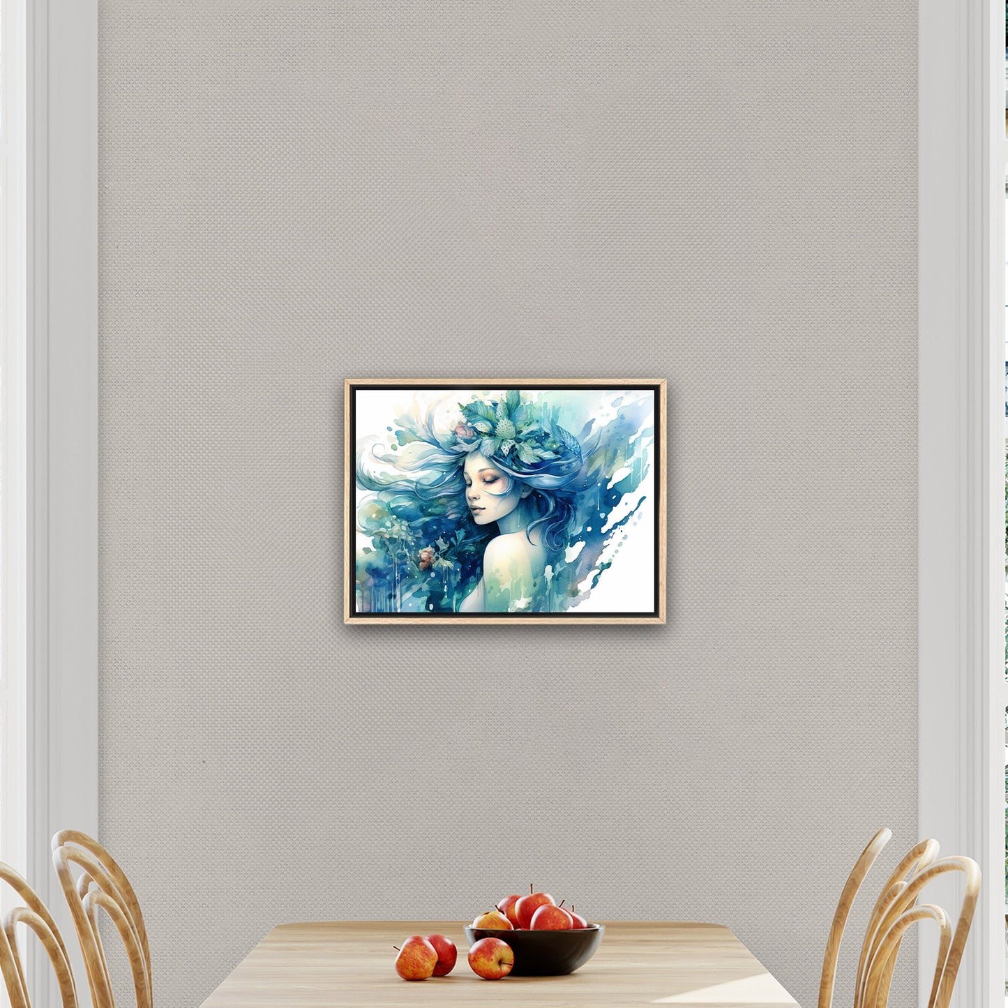 Description: High-quality ethereal watercolor mermaid art - Enchanting Mystical Mermaid