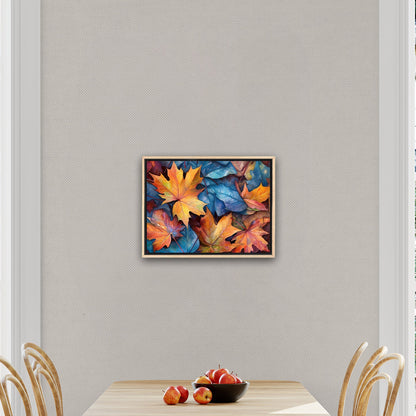 Autumn Leaves Closeup Painting - Colorful Autumn Foliage Delight