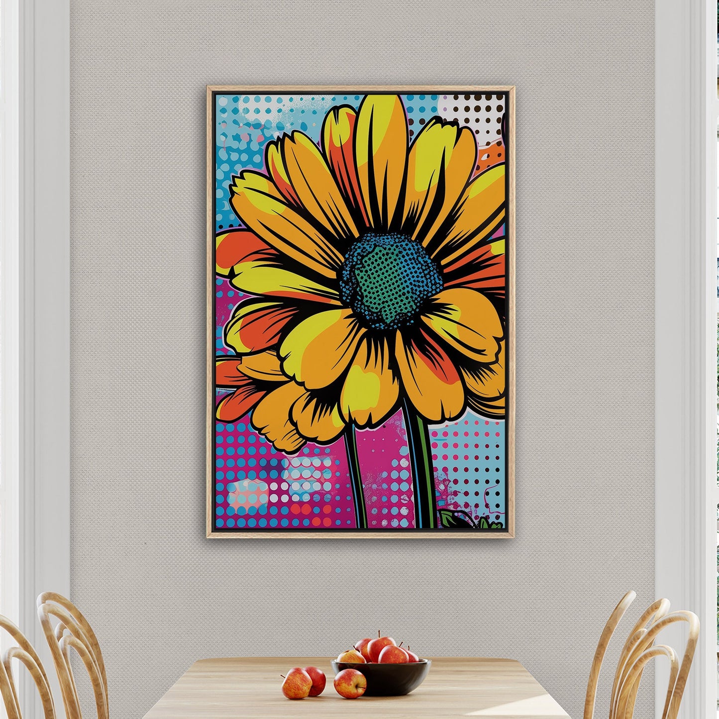 Vibrant Floral Pop Art -  Whimsical Floral Delight