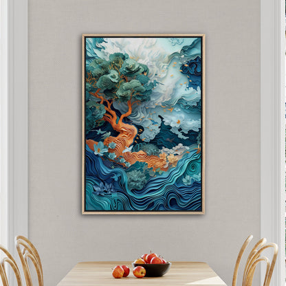 Elevate your space with this sophisticated 3D art - Enchanting Dreamscapes