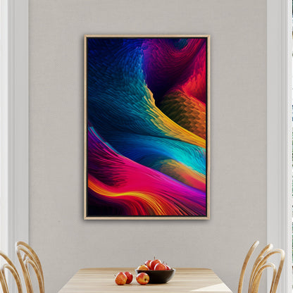 Colorful Digital Art Render - Electric Rainbow Ripples