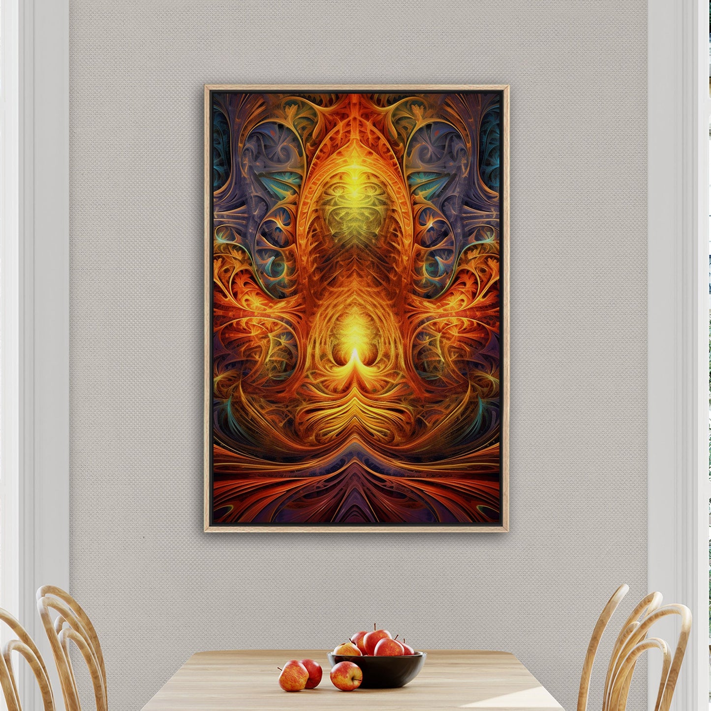 Symmetrical Fractal Painting - Vibrant Infinite Complexity