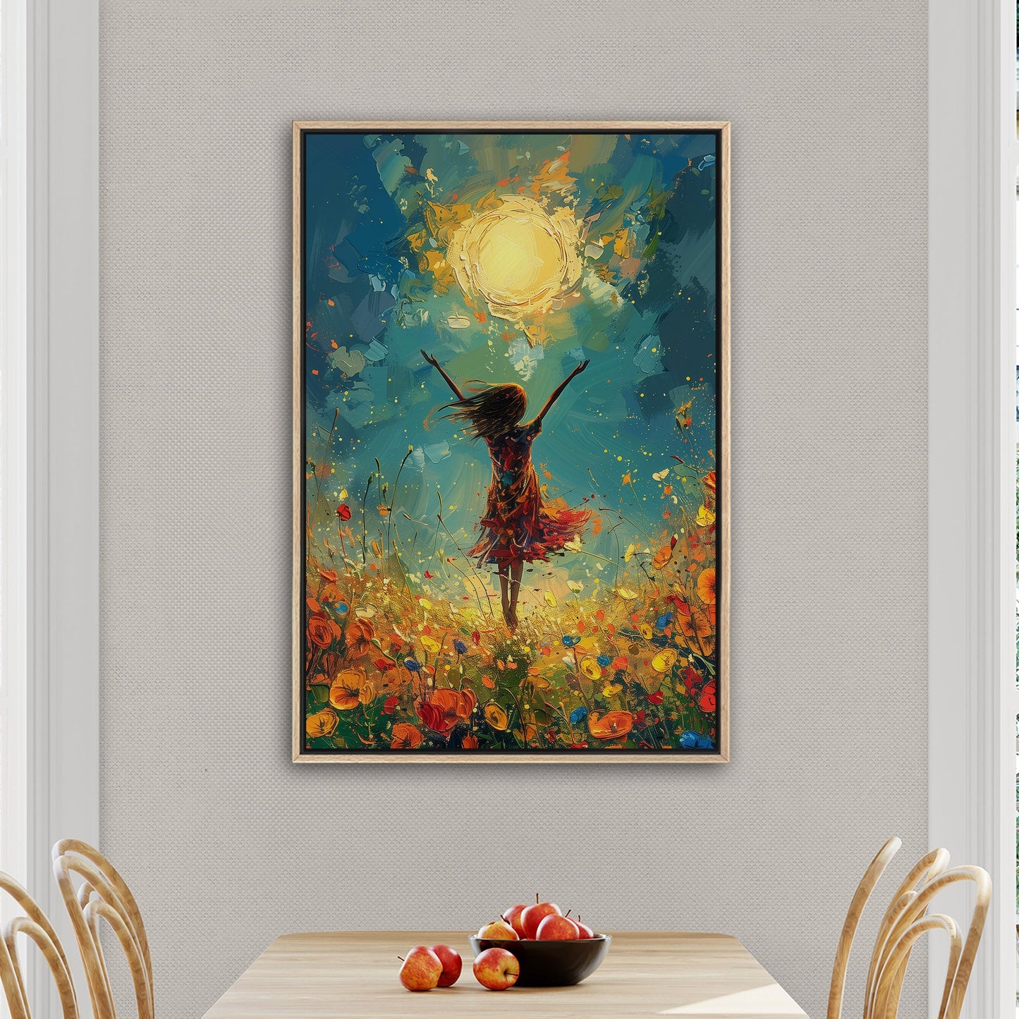 Vibrant, uplifting, energetic art for a lively Living Room - Joyful Dance