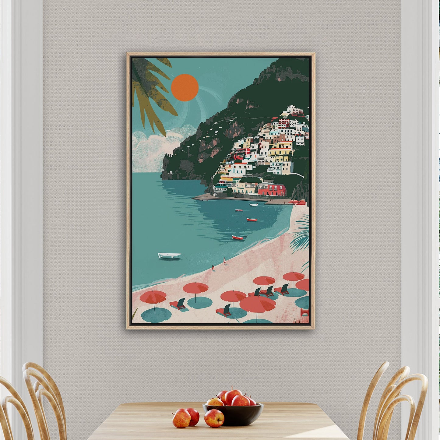 Sunny Amalfi Coast Day Art - Mediterranean Tranquility