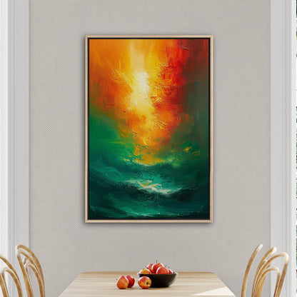 Captivating abstract oil painting incorporating vibrant colors - Harmony of Colors