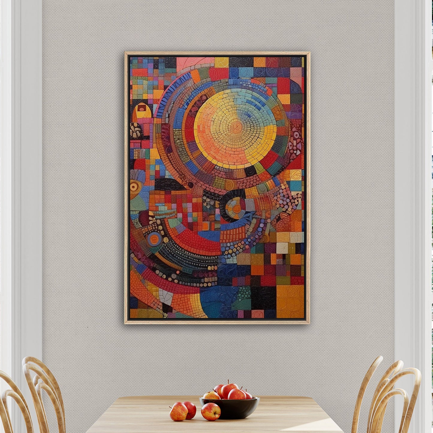 Colorful mosaic artwork with intricate patterns Vibrant Harmony - Enchanting Oasis