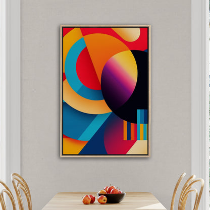 Vibrant, geometric abstract art - Bold Fusion of Colors