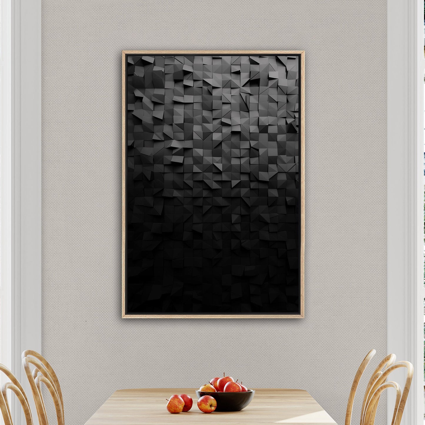 Abstract Photorealistic Cubist Wall Texture -Symmetry Serenity: Parallel Visions