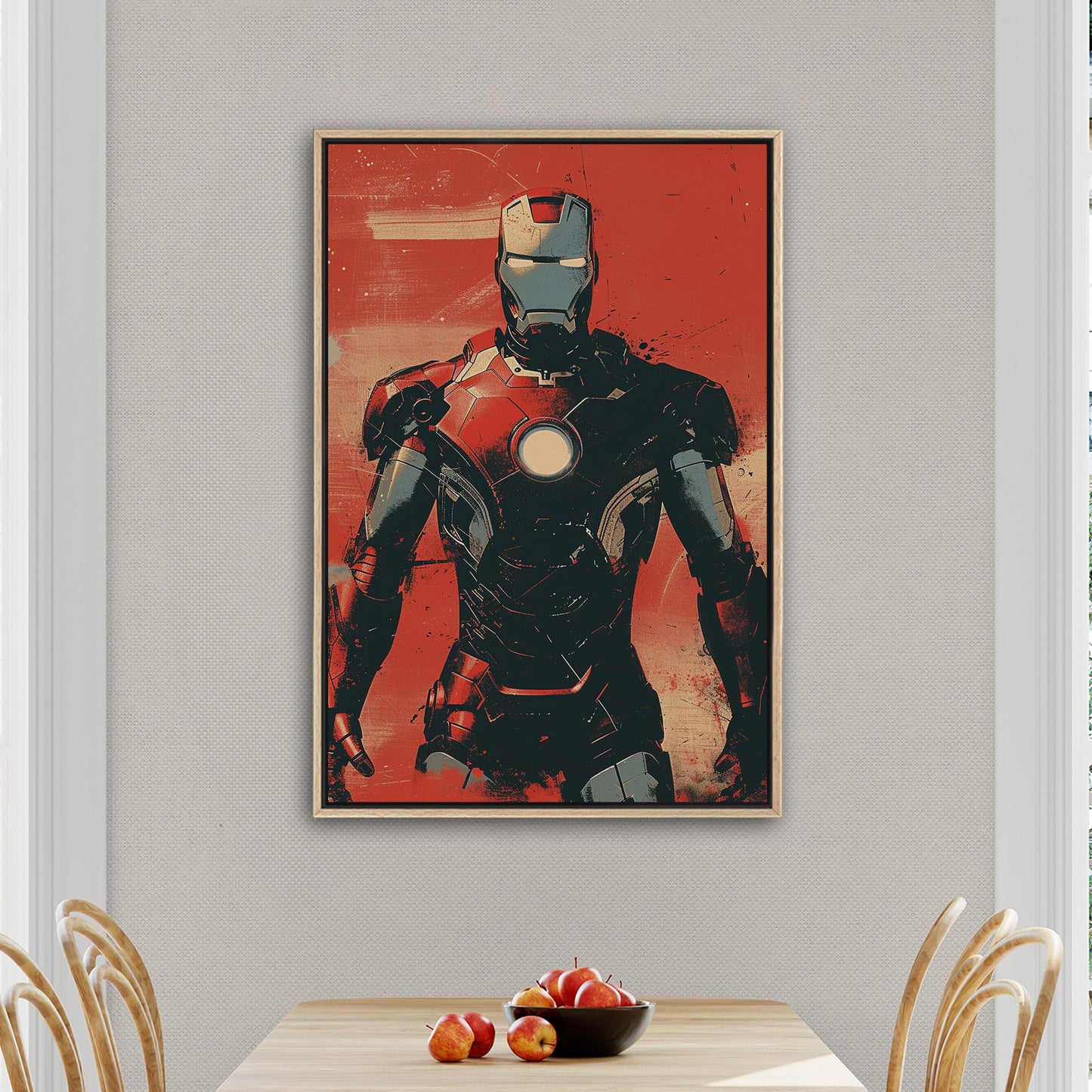 Print Style Artwork of Iron Man - Halftone Heroic Hues