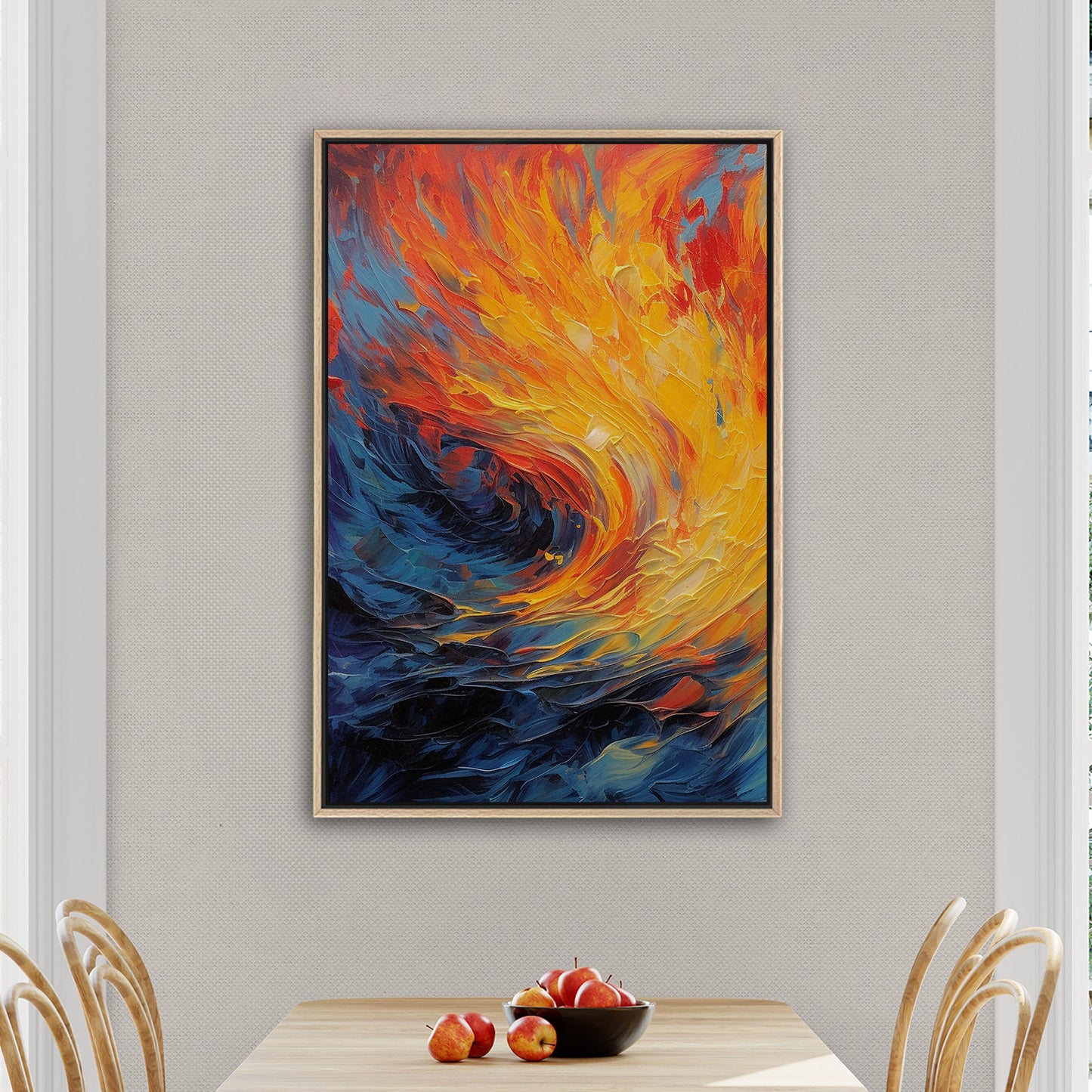 Fiery abstract art with vibrant flames - Inferno Revived