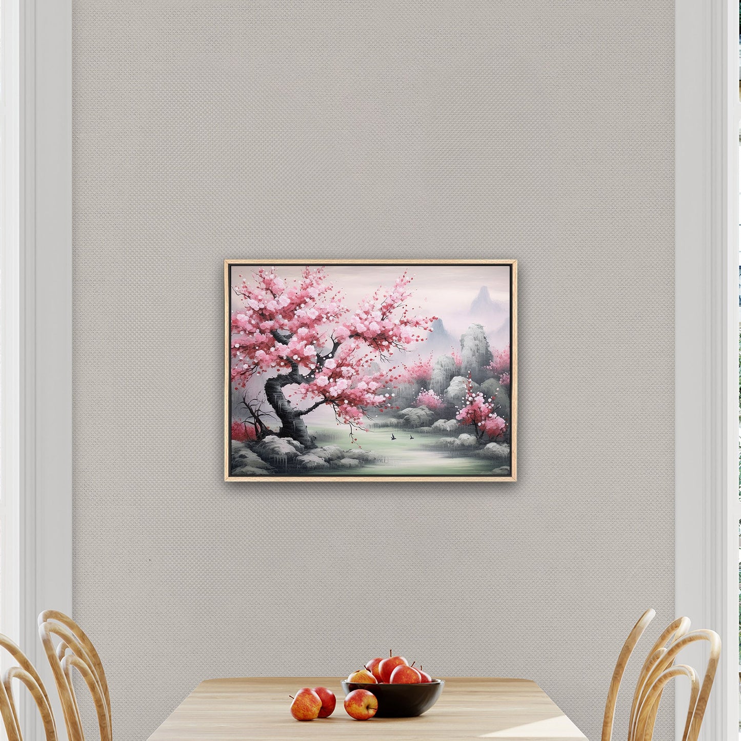 Asian Watercolor Botanical - Cherry Blossom Serenity