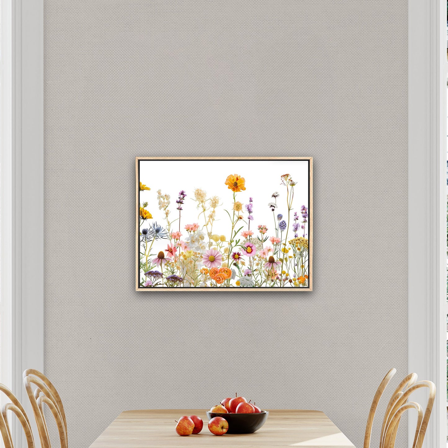 Whimsical Watercolor Wildflowers on White Background - Bright Flower Life