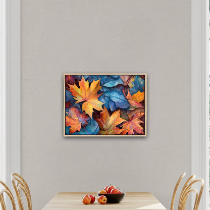 Autumn Leaves Closeup Painting - Colorful Autumn Foliage Delight