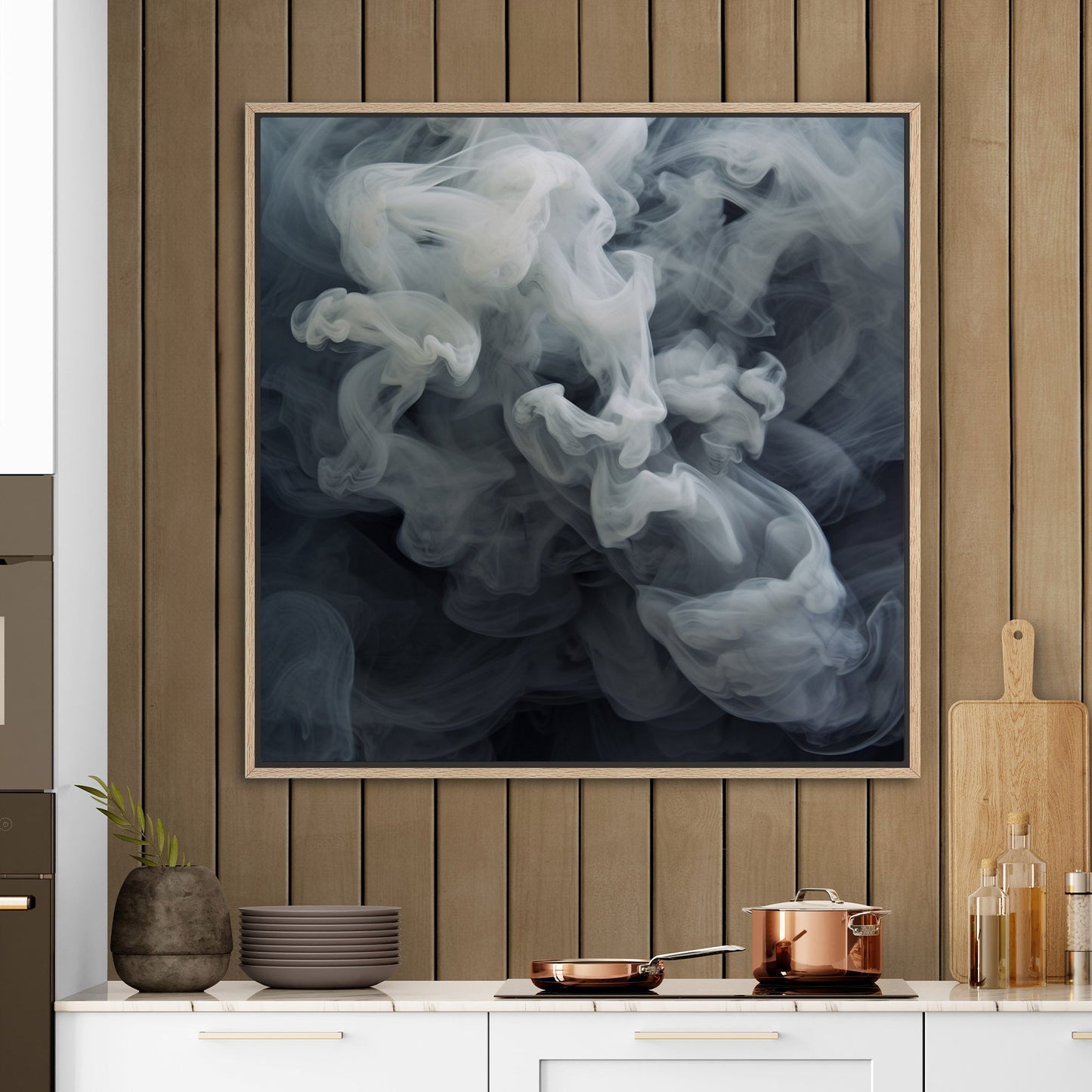 Photorealist Smoke in Grey and White - Ethereal Euphoria