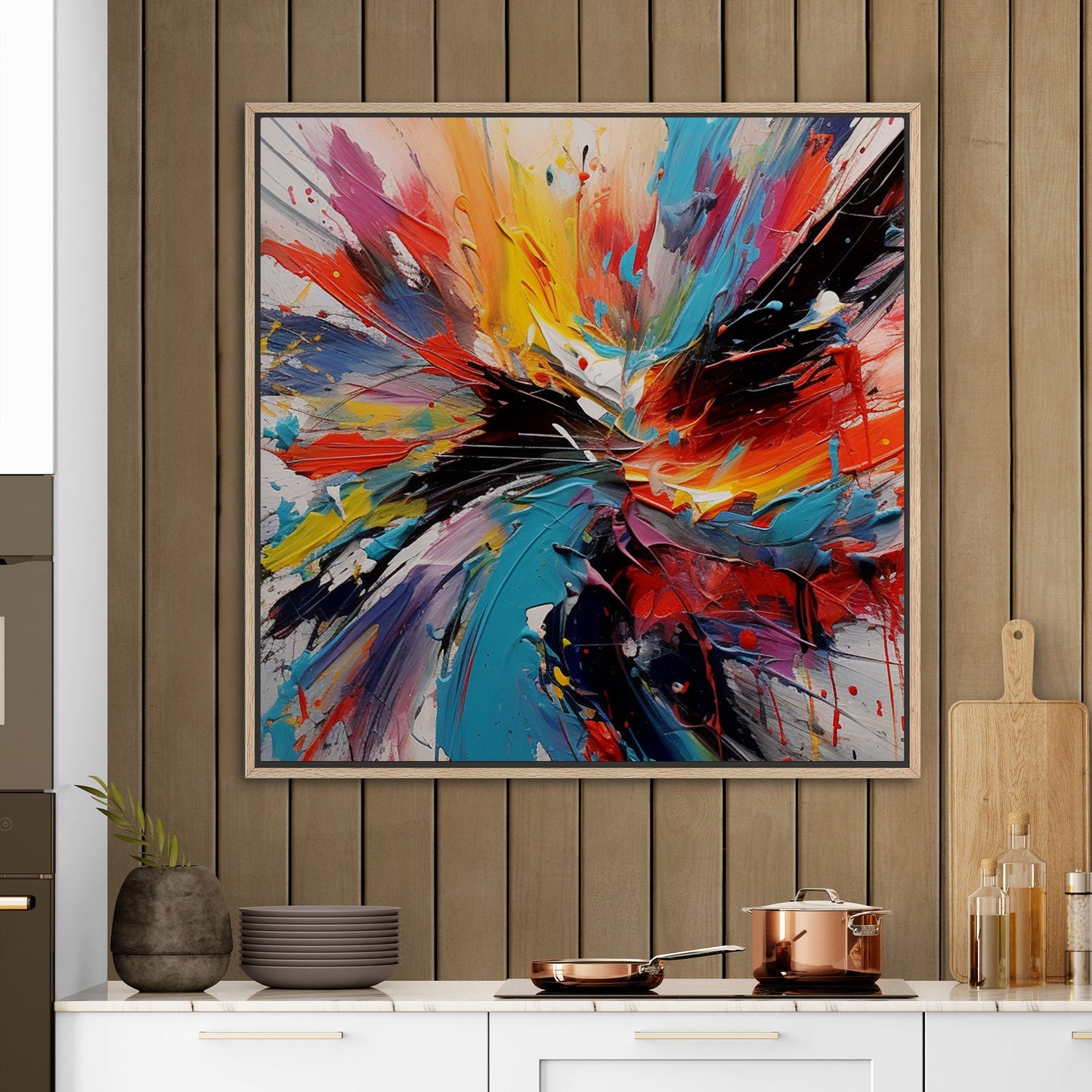 Immerse your space in dynamic, abstract art - Vivid Expression.