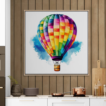 Hot Air Balloon Watercolor for Child's Room - Adventure Awaits