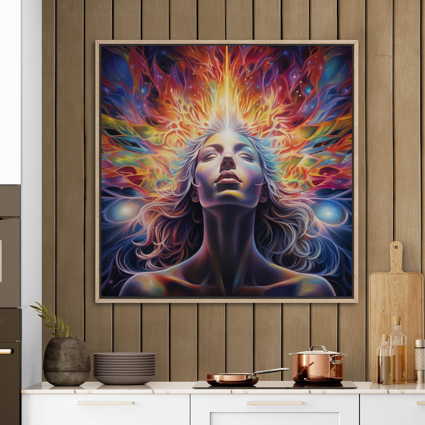 Surreal Psychedelic Portrait of an Enlightened Woman - Cosmic Journey