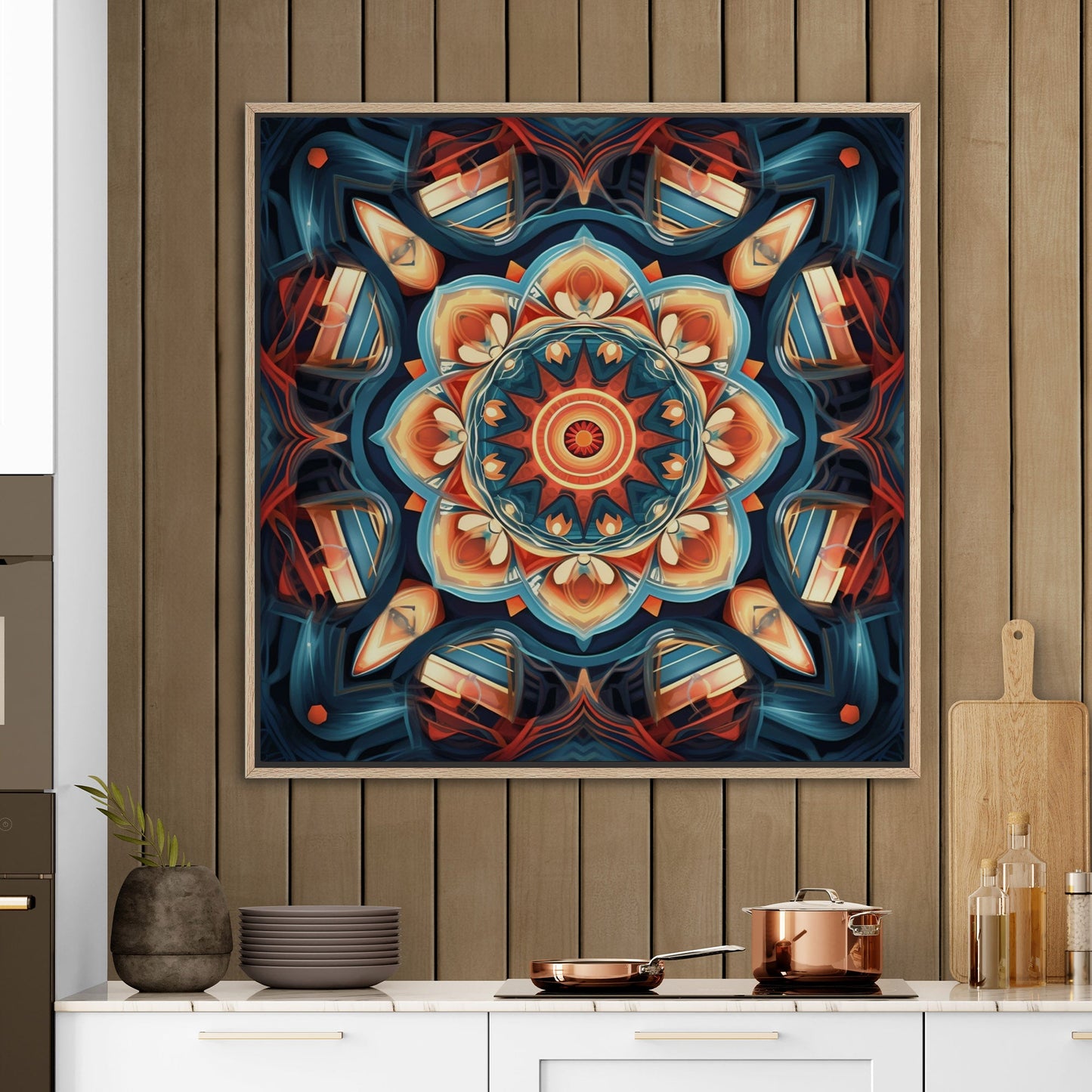 Symmetrical 3D Render Kaleidoscope Painting - Ethereal Symmetry