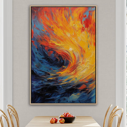 Fiery abstract art with vibrant flames - Inferno Revived