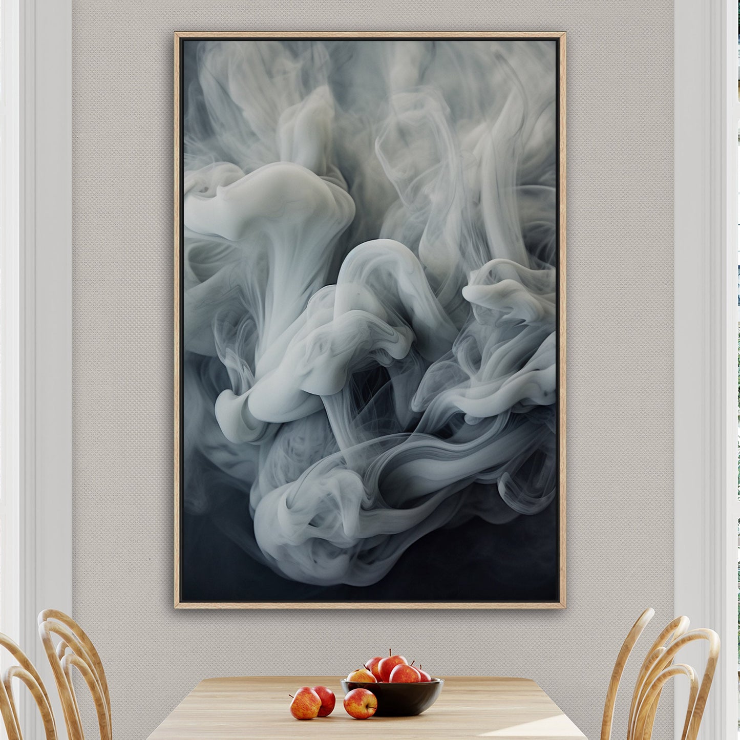 White and Grey Photorealistic Smoke Swirls - Ethereal Swirls