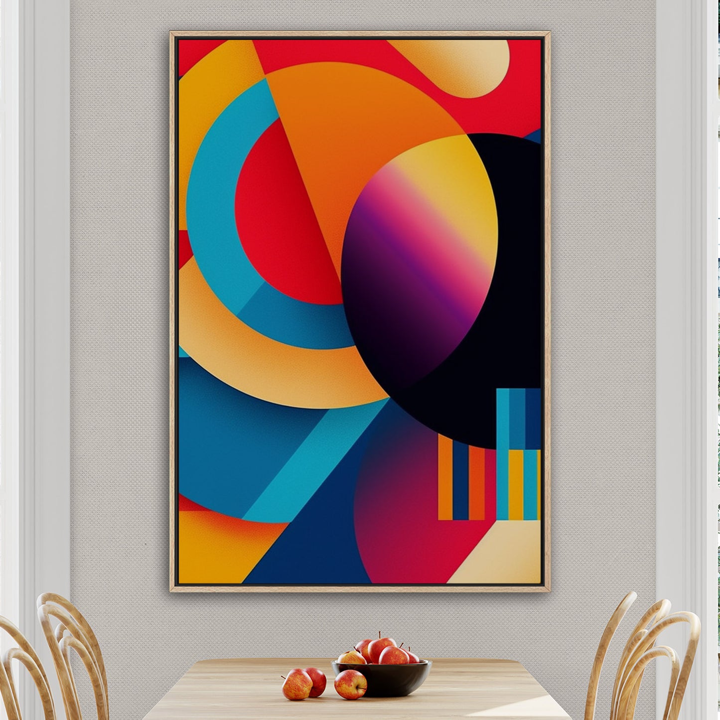 Vibrant, geometric abstract art - Bold Fusion of Colors