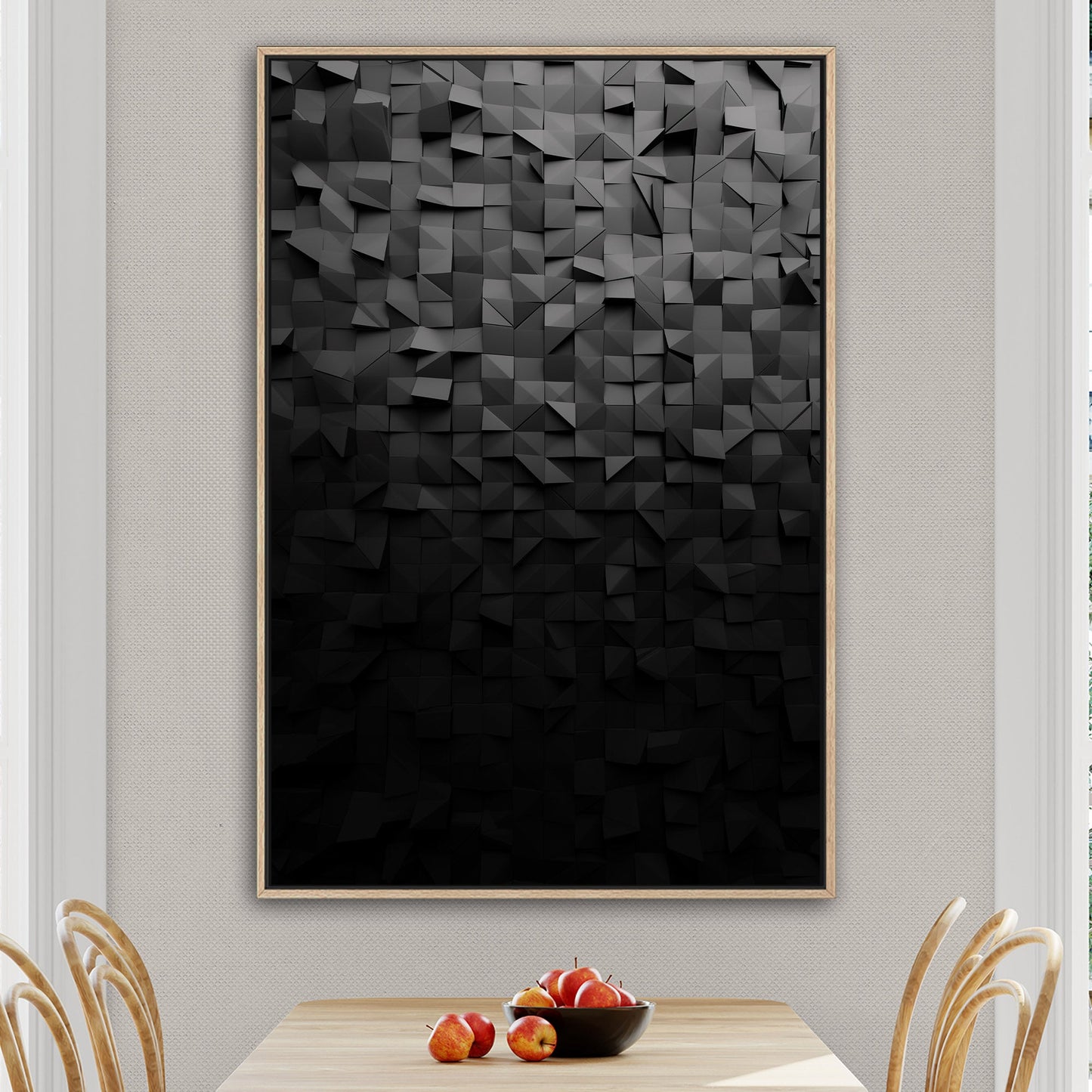 Abstract Photorealistic Cubist Wall Texture -Symmetry Serenity: Parallel Visions