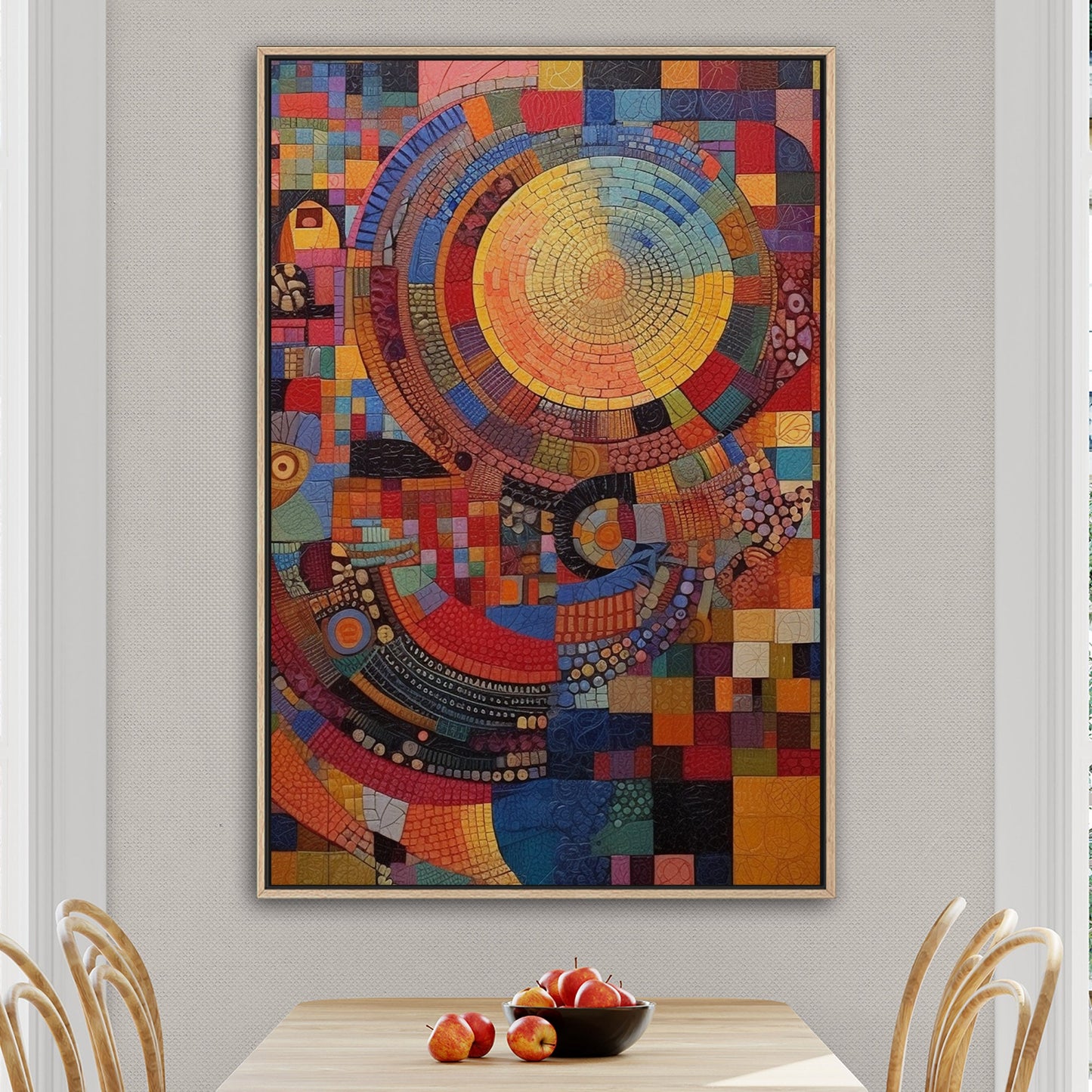 Colorful mosaic artwork with intricate patterns Vibrant Harmony - Enchanting Oasis