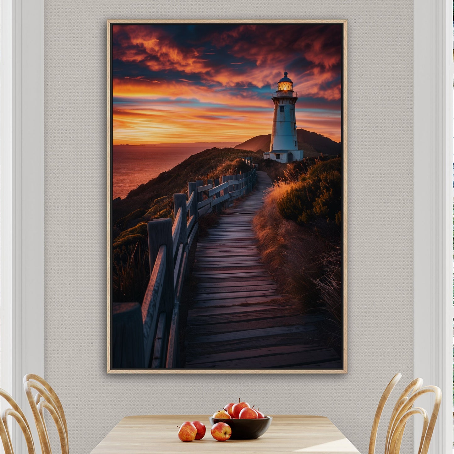 Coastal Lighthouse Dusk Glow - Winddown Sundown