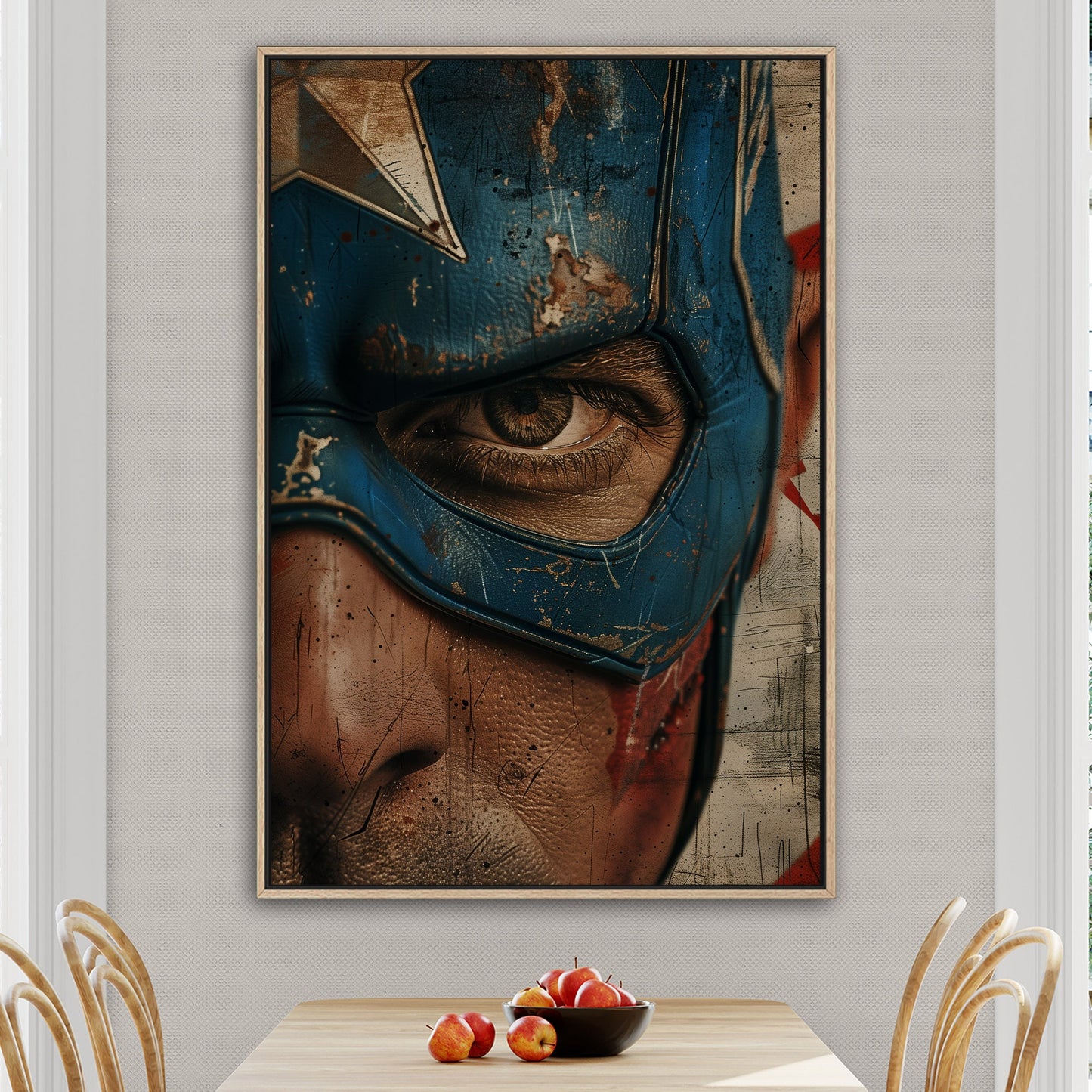 Captain America Retro Comic Closeup - Justice Stare