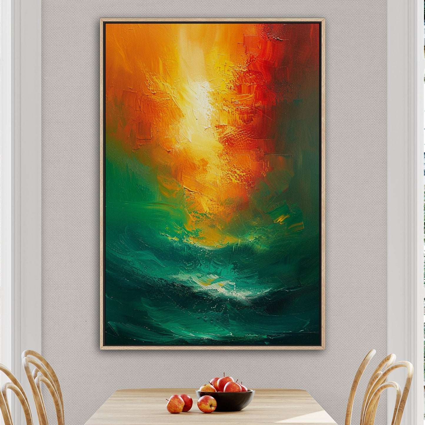 Captivating abstract oil painting incorporating vibrant colors - Harmony of Colors