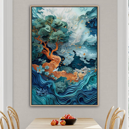 Elevate your space with this sophisticated 3D art - Enchanting Dreamscapes