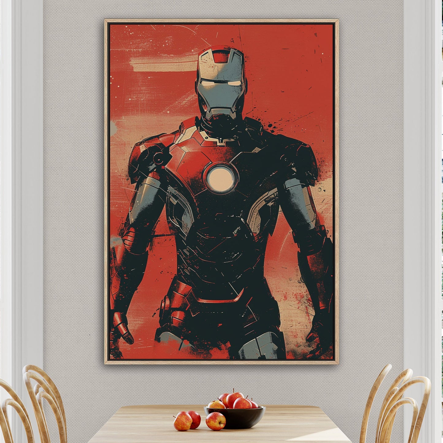 Print Style Artwork of Iron Man - Halftone Heroic Hues