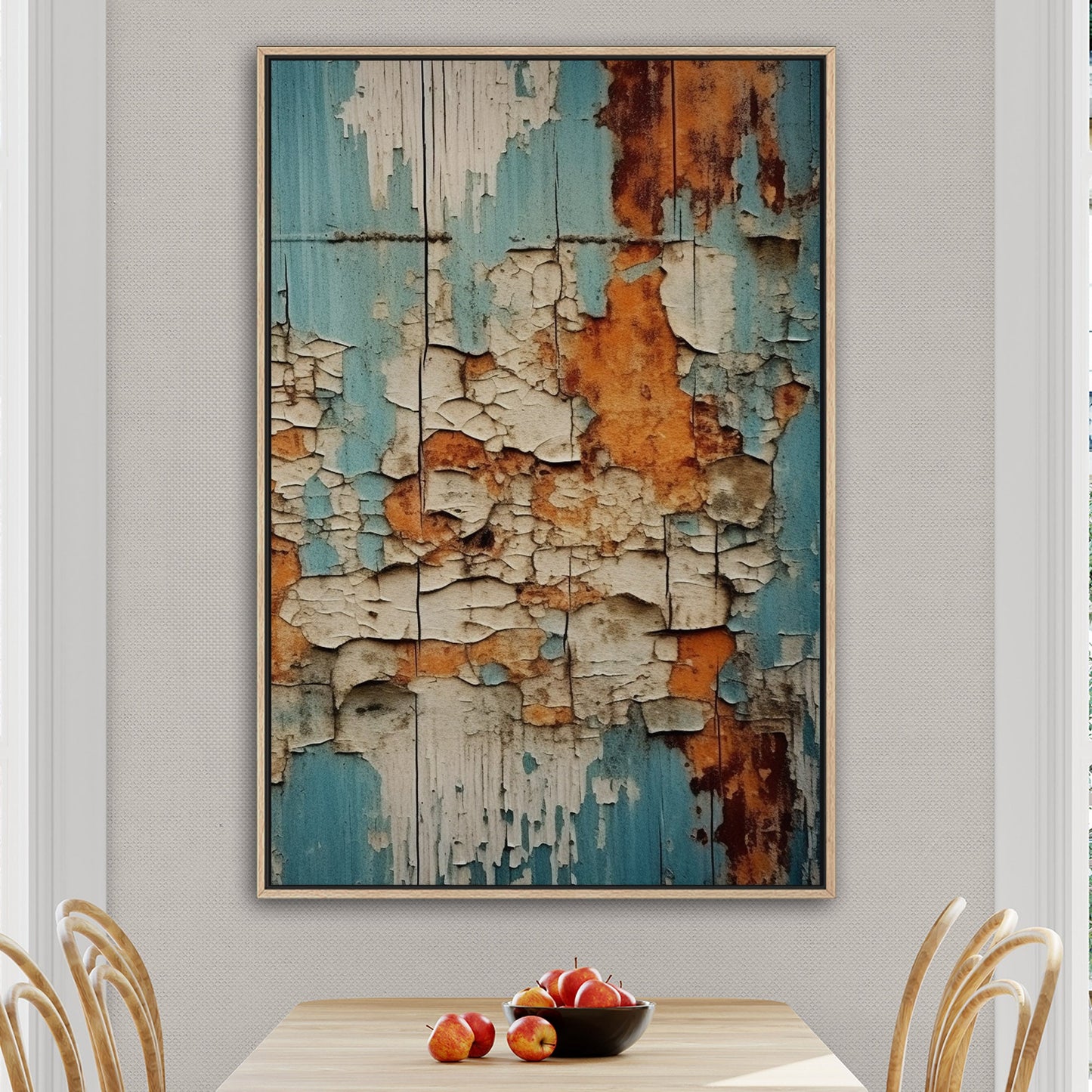 Textured Abstract Vintage Wall Art - Weathered Elegance